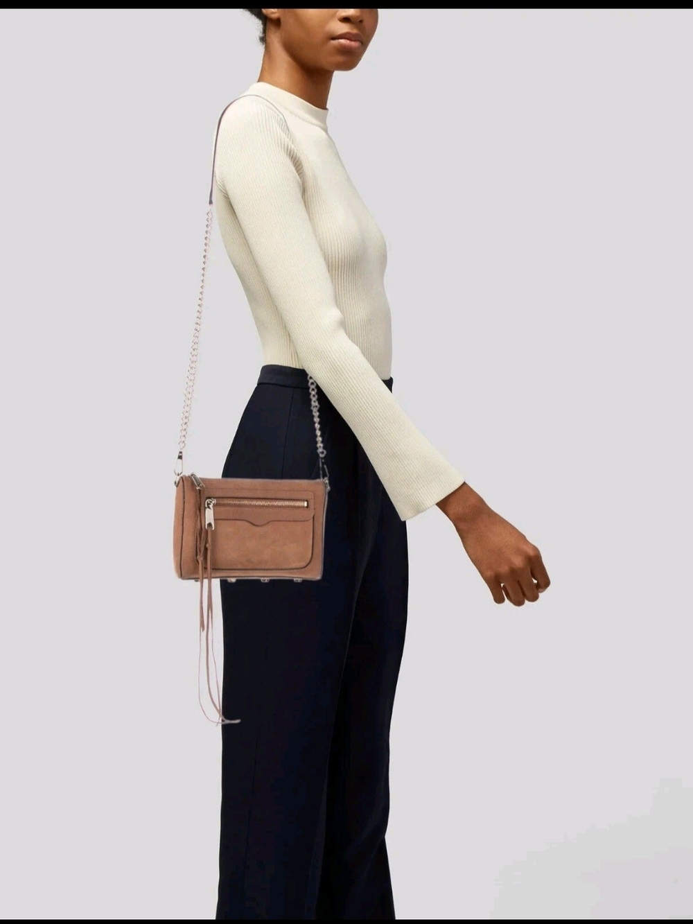 Rebecca Minkoff Dusty Rose Leather Swing Crossbody